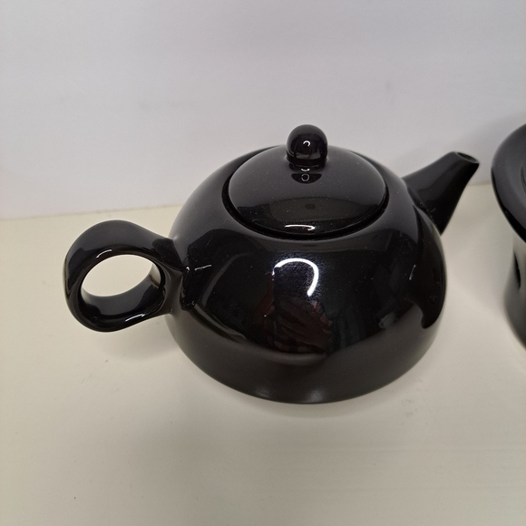 Tea Set For One. Old Amsterdam Porcelain Works. W/ warmer - Picture 4 of 9